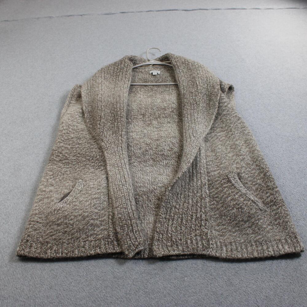 Holistia Baby Alpaca Sweater Vest Women XL Beige Chunky Made Peru Lagenlook Boho